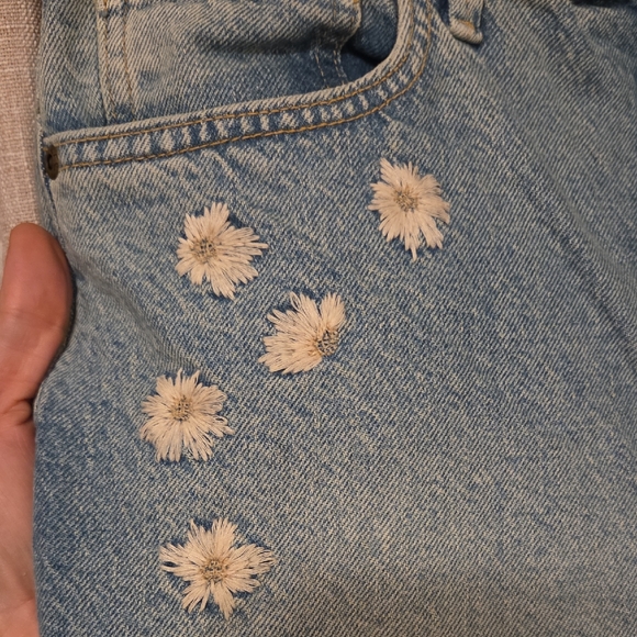 Lee Light Blue Floral Embroidered Flare Jeans - Picture 3 of 5